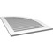 Ekena Millwork Quarter Round Top Right Surface Mount PVC Gable Vent w/ 3-1/2"W x 1"P Standard Frame, 30"W x 42"H GVPQR30X4201SF - alternate 3